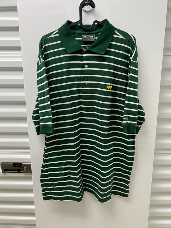 Masters Other - Masters Collection Green & White Striped Polo